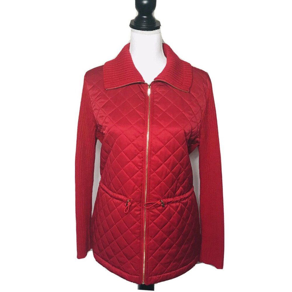 Rafaella Weekend Qulited Knitted Zip Up Jacket